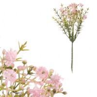 Gypsophila - umělý trs, růžová, cena za 1 ks, ve svazku 6 ks SG6146 PINK, sada 18 ks